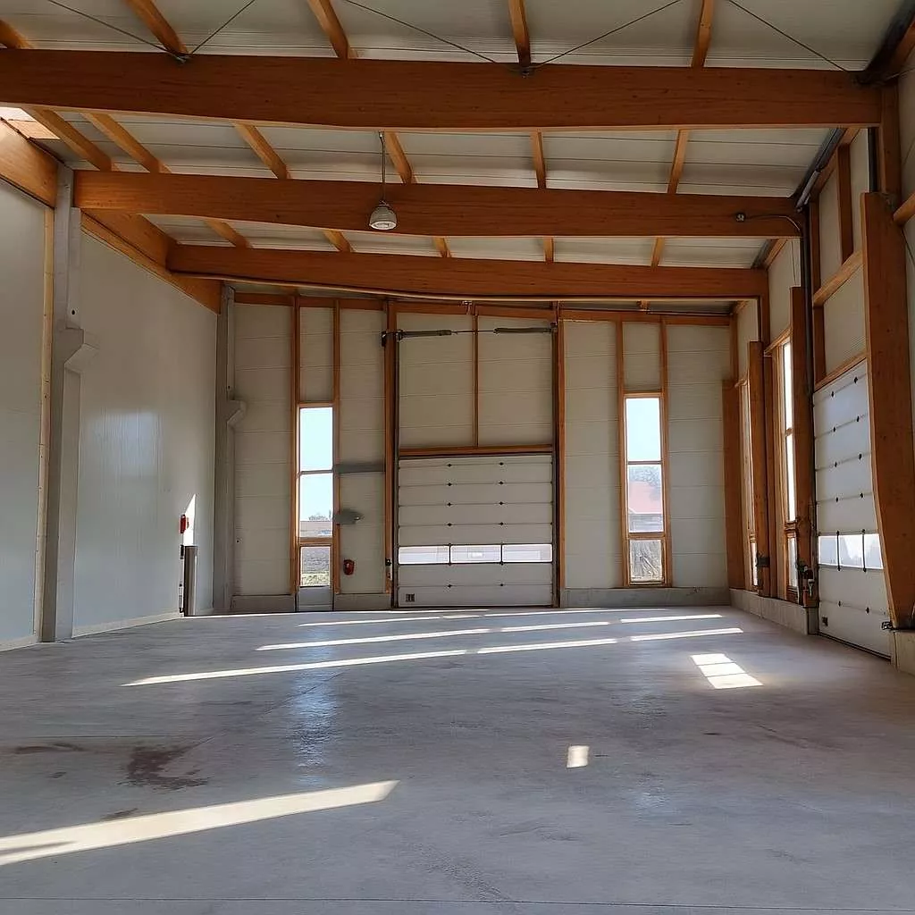 Innenansicht der Lagerhalle.